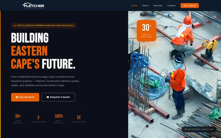 Fletcher Construction website built by Andritha Online